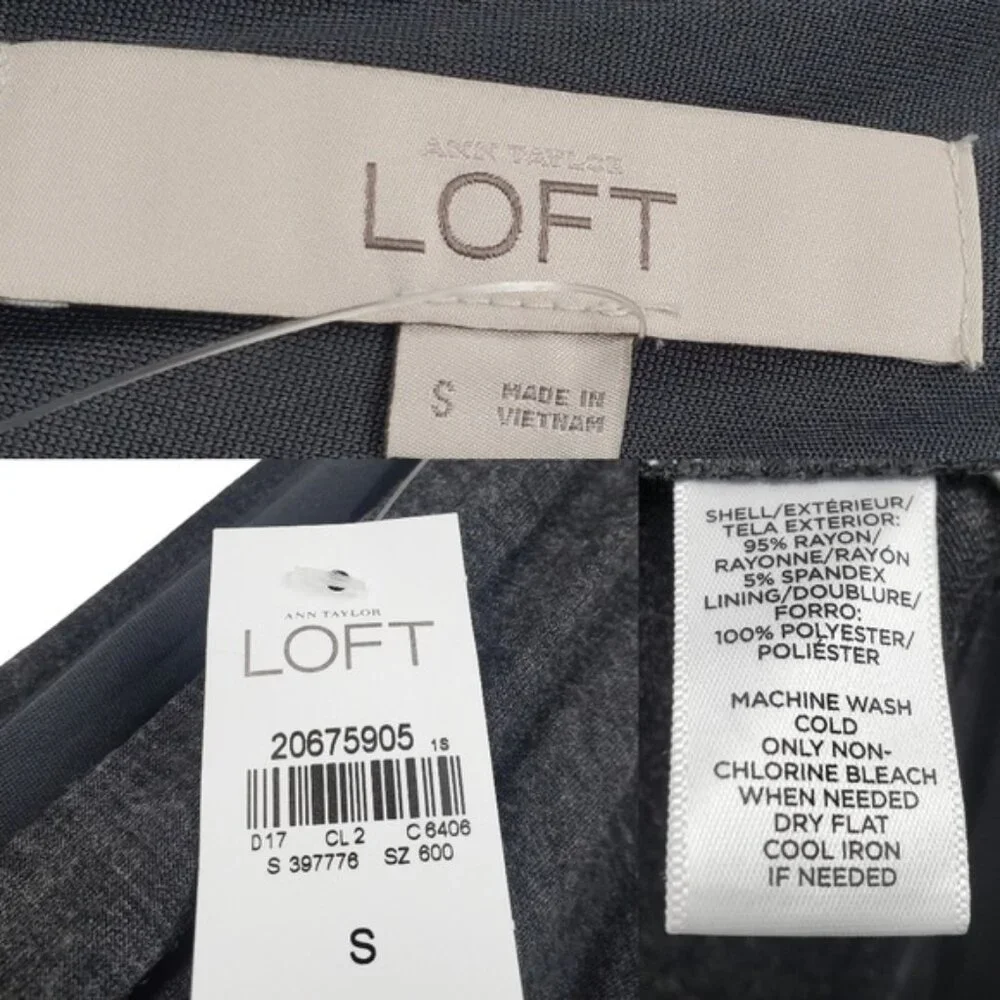 Loft Womens Sleeveless Grey V-Neck Crossover Front Jersey Maxi Dress Size S NWT - Picture 7 of 7